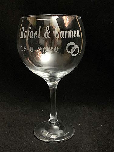 regalo grabado Copa Gintonic Personalizada con Texto, Dibujo. Unidades (2)