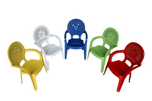 Resol niños Niños del jardín al aire libre silla de plástico - Red - Childs Muebles (1 silla)