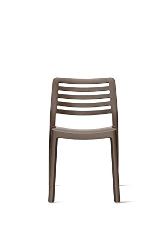 resol Set de 2 sillas de diseño Wind para Interior, Exterior, jardín - Color Chocolate