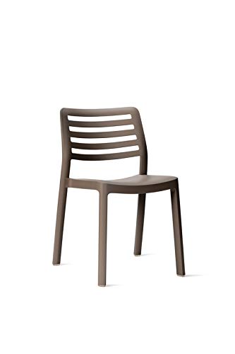 resol Set de 2 sillas de diseño Wind para Interior, Exterior, jardín - Color Chocolate