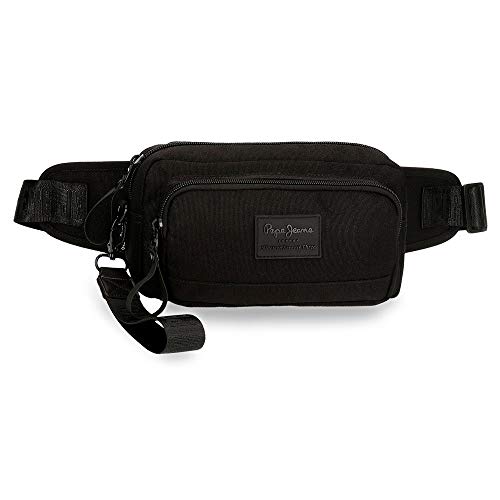 Riñonera Pepe Jeans Denton Negro, 23x13x6 cm