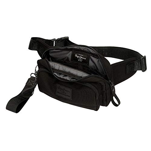 Riñonera Pepe Jeans Denton Negro, 23x13x6 cm