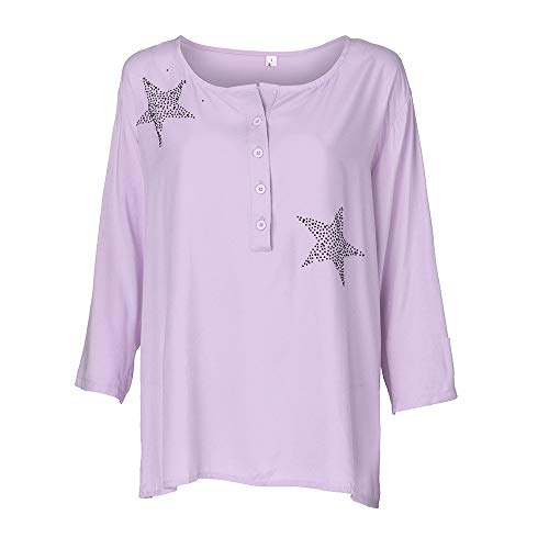 riou Blusa de Gasa Mujer Elegantes Tamaños Grandes Floral Manga Larga Túnica Otoño Camisa Jersey Modelo de Moda Tops para Mujer Blusas sin Mangas Primavera