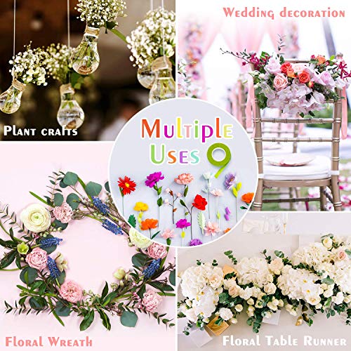 Rmeet Cinta Floral,Verde Cinta de Tallo 6 Pack Floristería Cinta del Tallo Cinta Adhesiva Tape para Flores Artificiales Boda Decoraciones Ramo Artesanía 12MM 30 Yard/Roll