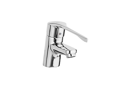 Roca Victoria - grifo monomando para lavabo con maneta gerontológica para personas con movilidad reducida , e . Griferías hidrosanitarias Monomando. Ref. A5A9725C00