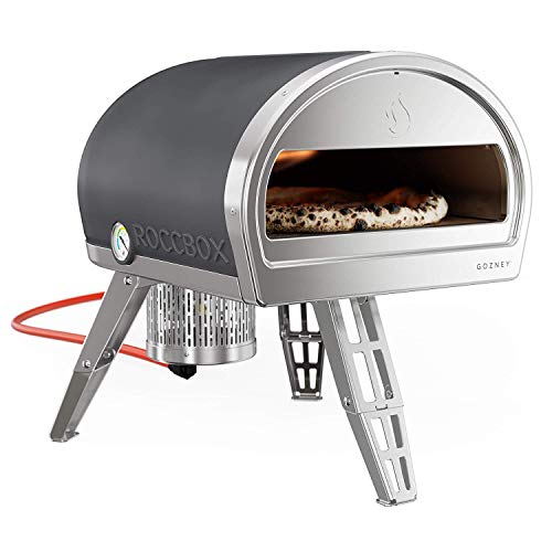 ROCCBOX Horno Portátil de Exteriories para Pizza - Calentado a Gas o a Leña, Doble Combustible, Horno de Exteriores para Pizza de Fuego y Piedra