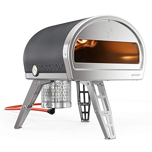 ROCCBOX Horno Portátil de Exteriories para Pizza - Calentado a Gas o a Leña, Doble Combustible, Horno de Exteriores para Pizza de Fuego y Piedra