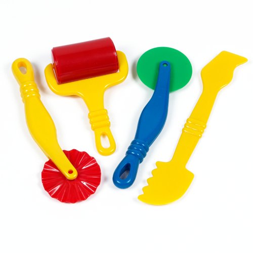 Rodillos Herramientas y cortadores con textura y masa - Rodillo de madera, Arcilla, Juego de manualidades para niños, Niños de escuela, Accesorios de cocina, Formas de plástico con rodillos estampados
