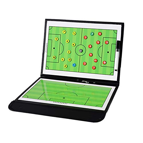 RoseFlower Carpeta Táctica de Futbol, Carpeta Pizarra Táctica de Entrenamiento Entrenador Magnéticas de Fútbol con Imanes, Lapiceros y Borrador (Tamaño: 53cm x 31cm)