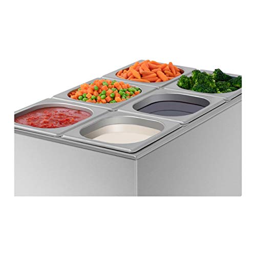 Royal Catering - RCBM-1/6-150A-GN - Baño María 1/6 - max 95°C - 230 Volt - 1200 Watt - Profundidad 150mm - grifo de vaciado