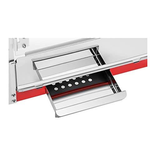 Royal Catering RCPR-1325 Palomitera Maquina de Palomitas Profesional (1325 W, aprox. 3 kg/h, Revestimiento de Teflón, 37,5 x 45,6 x 59 cm) Roja