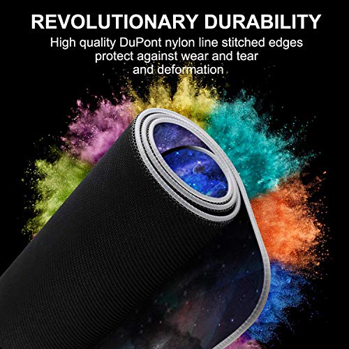 RuoCherg Alfombrillas de Ratón RGB, Grande LED Gaming Mouse Pad, 14 Modos de Iluminación, Superficie Impermeable Base de Goma Antideslizante para Jugadores, PC y Portátiles