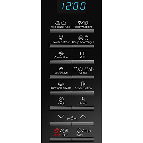 Samsung MC28H5015AK Encimera 28L 900W Negro - Microondas (Encimera, 28 L, 900 W, Botones, Negro, Retirable)