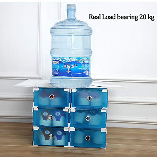 SANJIANG Cajas De Zapatos Plegables -10 Paquetes Cajas De Almacenamiento De Zapatos Caja De Almacenamiento De Zapatos De Plástico Transparente Apilable Organizador De Almacenamiento De Cajones,Orange