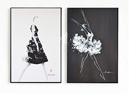 sanzangtang Moda Femenina Lienzo Pintura Carteles un-Pintura sin marco50X75cmmx2