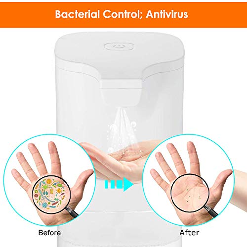 SEAAN Dispensador automático de jabón, pulverizador de Alcohol sin Contacto de 350 ml, pulverizador de desinfección por inducción automática, Traje para público, baño, Cocina (rociar)