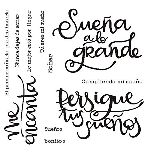 Sello español 26 sello claro para Scrapbooking goma de silicona transparente DIY Album de fotos decoración B11