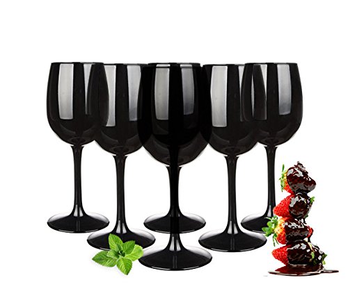 Set de copas de vino 300 ml en paquetes de 6 Negra Copas de vino tinto vino blanco copas de vino copas