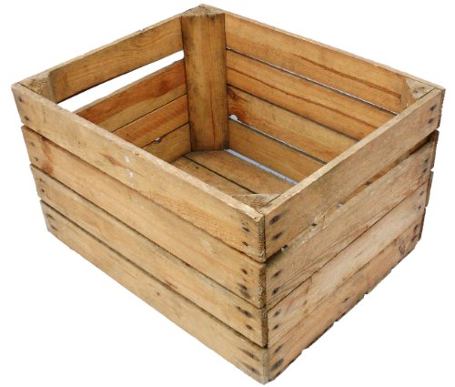 Set of 3 Vintage madera - Las fruta de - Caja para vino - color desgastado