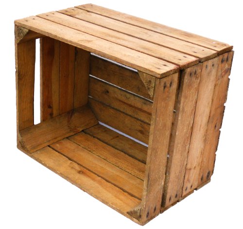 Set of 3 Vintage madera - Las fruta de - Caja para vino - color desgastado