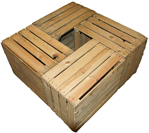 Set of 3 Vintage madera - Las fruta de - Caja para vino - color desgastado