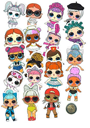 SetProducts  Top Pegatinas ! Juego de 35 Pegatinas de LOL Dolls Vinilos - No Vulgares - LOL Muñecas, Doll, Fashion, Bomba - Scrapbooking, Equipaje, Motocicleta, Bici, Moto.