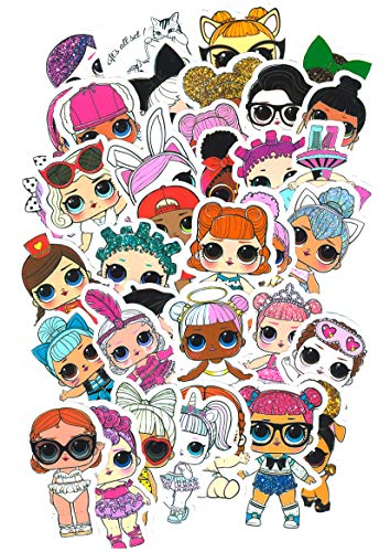 SetProducts  Top Pegatinas ! Juego de 35 Pegatinas de LOL Dolls Vinilos - No Vulgares - LOL Muñecas, Doll, Fashion, Bomba - Scrapbooking, Equipaje, Motocicleta, Bici, Moto.