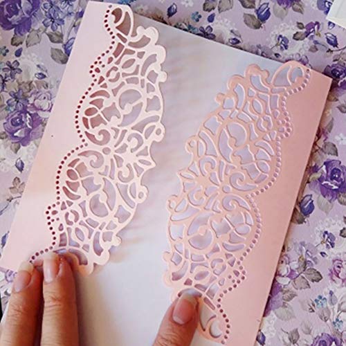 Shangwelluk Borde de la Flor Troqueles de Corte Metal en Relieve Dies Corte Plantillas De Corte Plantillas Estarcir Cutting Dies para Scrapbooking Navidad Tarjeta Papel Manualidades