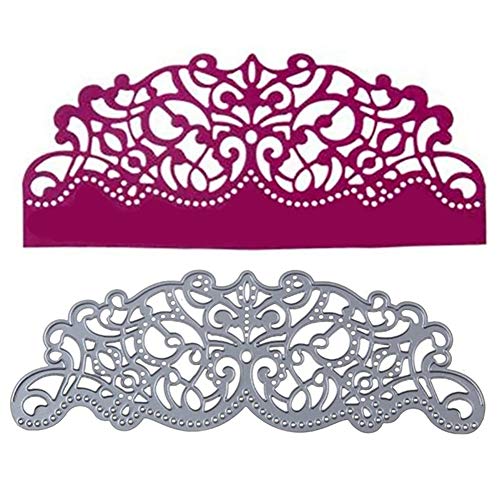 Shangwelluk Borde de la Flor Troqueles de Corte Metal en Relieve Dies Corte Plantillas De Corte Plantillas Estarcir Cutting Dies para Scrapbooking Navidad Tarjeta Papel Manualidades