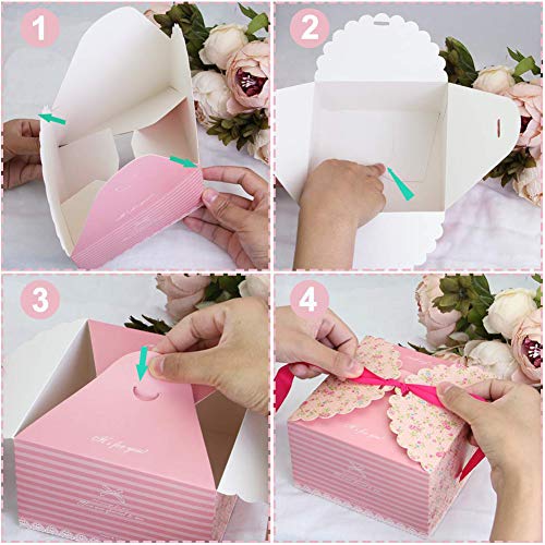 SIMUER Cajas de Regalo, Juego de 12 Cajas de golosinas Decorativas Tortas Galletas Golosinas Hechas a Mano Cajas de Regalo Navidad cumpleaños Vacaciones Bodas