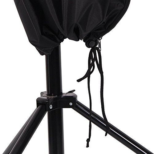 SIRUITON Fundas Protectora Sombrilla Exterior Jardin Impermeable Cubierta De Parasol Excéntrico PoliéSter Resistente Al Desgarro Negro (265x100x50cm)