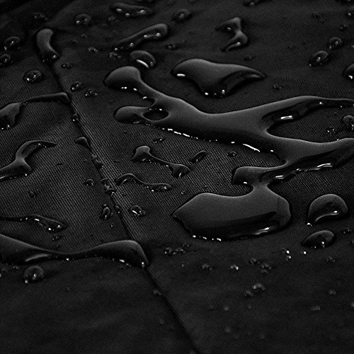 SIRUITON Fundas Protectora Sombrilla Exterior Jardin Impermeable Cubierta De Parasol Excéntrico PoliéSter Resistente Al Desgarro Negro (265x100x50cm)