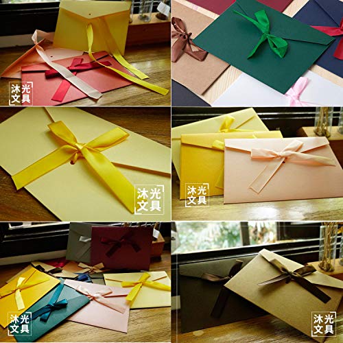 SLOSH 30 Sobres Vintage Kraft Regalo Invitacion Boda Felicitación Sobres De Tarjeta Visita Sobres Papel Kraft De Fiesta Cumpleaños Oficina Multicolor Retro Cinta