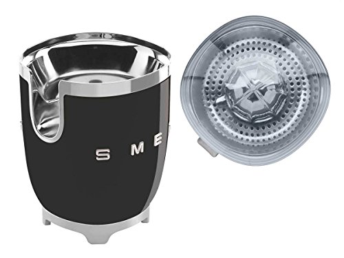 SMEG Exprimidor CJF01BLEU, 70 W, Acero Inoxidable, Negro