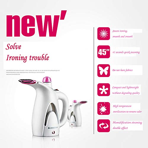 SMILINGGIRL Cuchara Manual para Planchar con Vapor Y Esterilizador De Tejidos - Esterilización A Alta Temperatura,Medidor De Vapor Facial,Potente - para Viajes Familiares Fáciles,White
