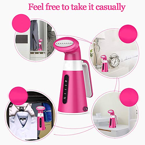 SMILINGGIRL Plancha De Vapor De Mano Y Esterilizador De Telas: Potente, Mini Conveniente, Amigos De La Familia para Viajes,Pink