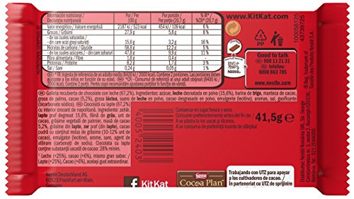 Snack Kit Kat Chocolatina, 45 g, 36 unidades
