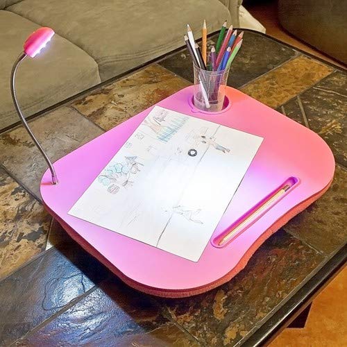 Soporte para Ordenador portátil Mesa para portátil con portavasos Regazo Color Rosa