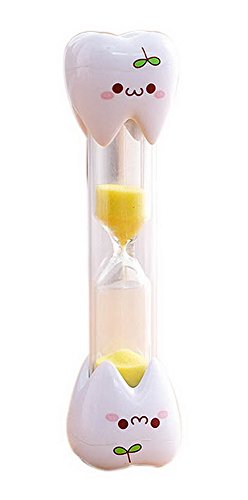 Spicy Meow Niños Que cuelgan el Temporizador de la Arena Ornamento Lindo del Reloj de Arena de YAN Nongzi 3 Minutos Amarillo