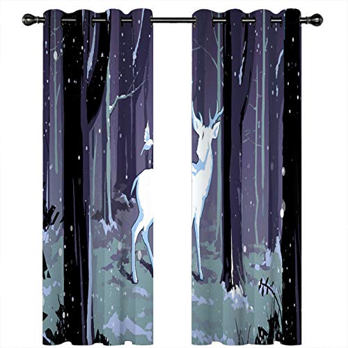 SSHHJ Cortinas Decorativas Simples Y Creativas De Estilo Europeo Cortinas con Motivos De Animales Realistas En 3D Adecuado para Cortinas En Jardines, Dormitorios Y Hoteles 2 Piezas