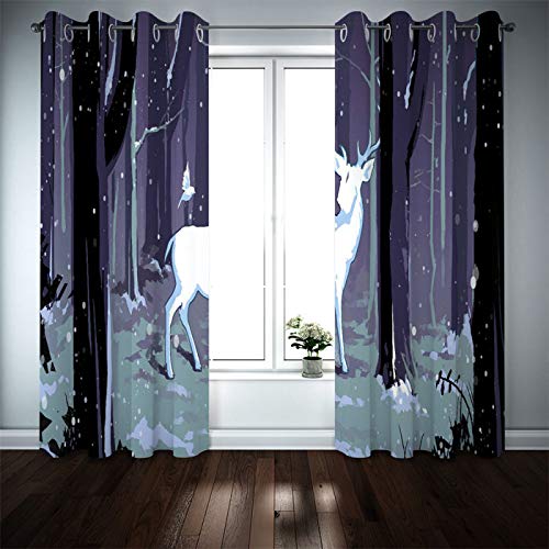 SSHHJ Cortinas Decorativas Simples Y Creativas De Estilo Europeo Cortinas con Motivos De Animales Realistas En 3D Adecuado para Cortinas En Jardines, Dormitorios Y Hoteles 2 Piezas
