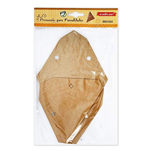 Starpalst, Pack de 6 Cajas Kraft, Caja de Regalo, de Cartón, Para Decorar, Pintar y Guardar, Forma Triangular, 13 cm x 13 cm x 13 cm, Marrón