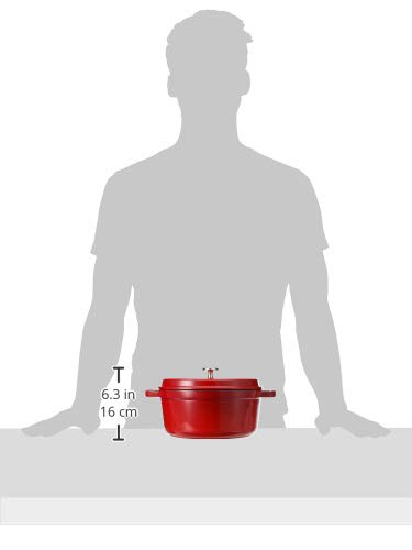Staub 4-Quart Round Cocotte - Cazuela 4-quart cereza