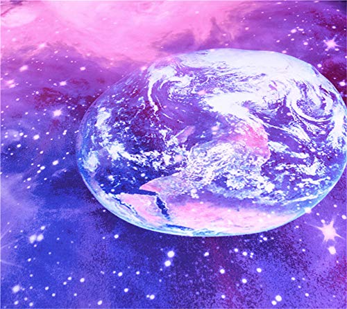 Stillshine Ropa de Cama Galaxia Universe Universo Cielo Estrellado Mandala Lunar Planeta 3D Colorido Púrpura Azul Funda nórdica 200 x 230 cm - Cama 135 cm