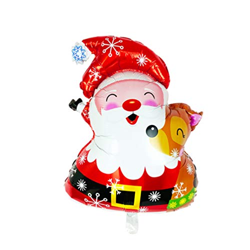 STOBOK 8 Piezas Globo de Navidad de Aluminio Decoraciones Globos de Navidad Accesorios de Foto Decoración de Fiesta Banquete Nochebuena Año Nuevo