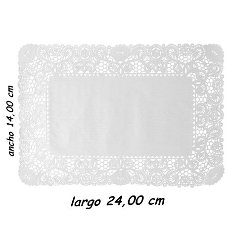 Sumicel Blonda Rectangular para decoración 14 x 24 cm, Caja de 2000 Unidades