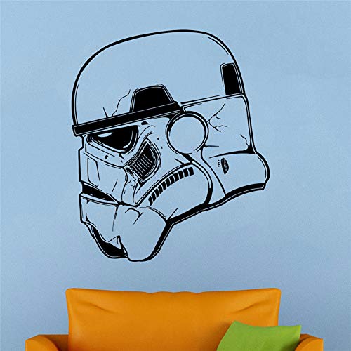 supmsds Pegatinas de Venta Real Etiqueta de la Pared Casco Etiqueta de la Pared Etiqueta de Vinilo Decoración Arte Hogar Extraíble Dibujos Animados Living 58 X 68 CM