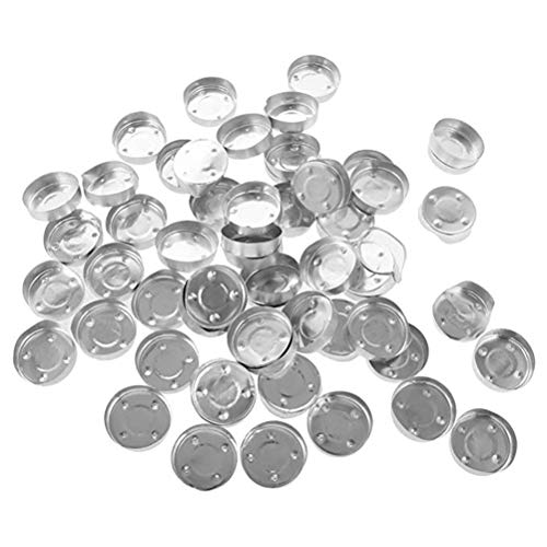 SUPVOX Lata Aluminio Vacio para Fabricación de Velas Cosmetica Viajes Almacenamiento Aceite (Plata) 500 Piezas 37.5mmx11mm