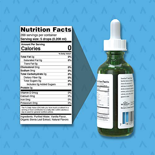 SweetLeaf - dulces gotas de crema de vainilla Stevia líquida - 2 oz.