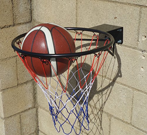 Tamaño Oficial (45 cm) Anillo de Baloncesto, Aro Red y Montaje en la Pared Fijaciones